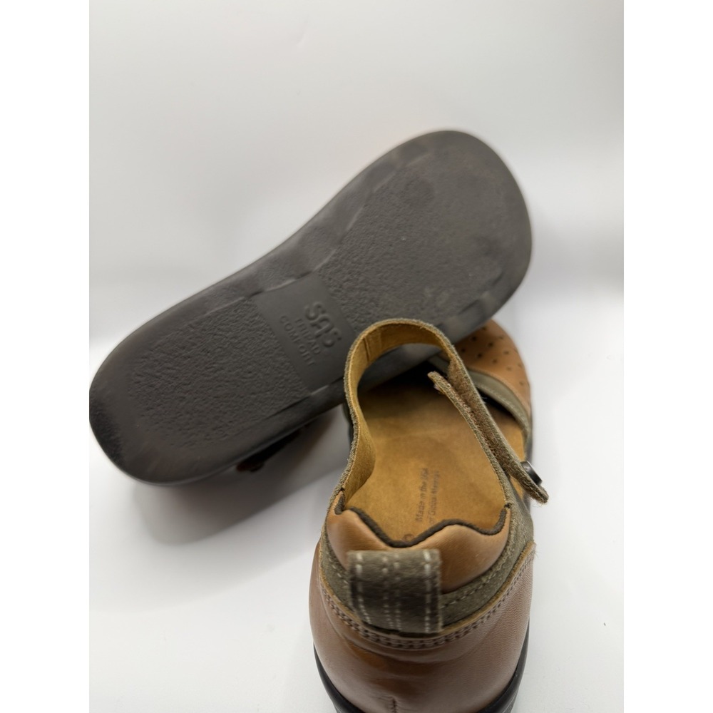 SAS Eden Women's Leather Clogs Mary Jane Platform Leather shoes Sz 9 Comfort - Picture 2 of 8
